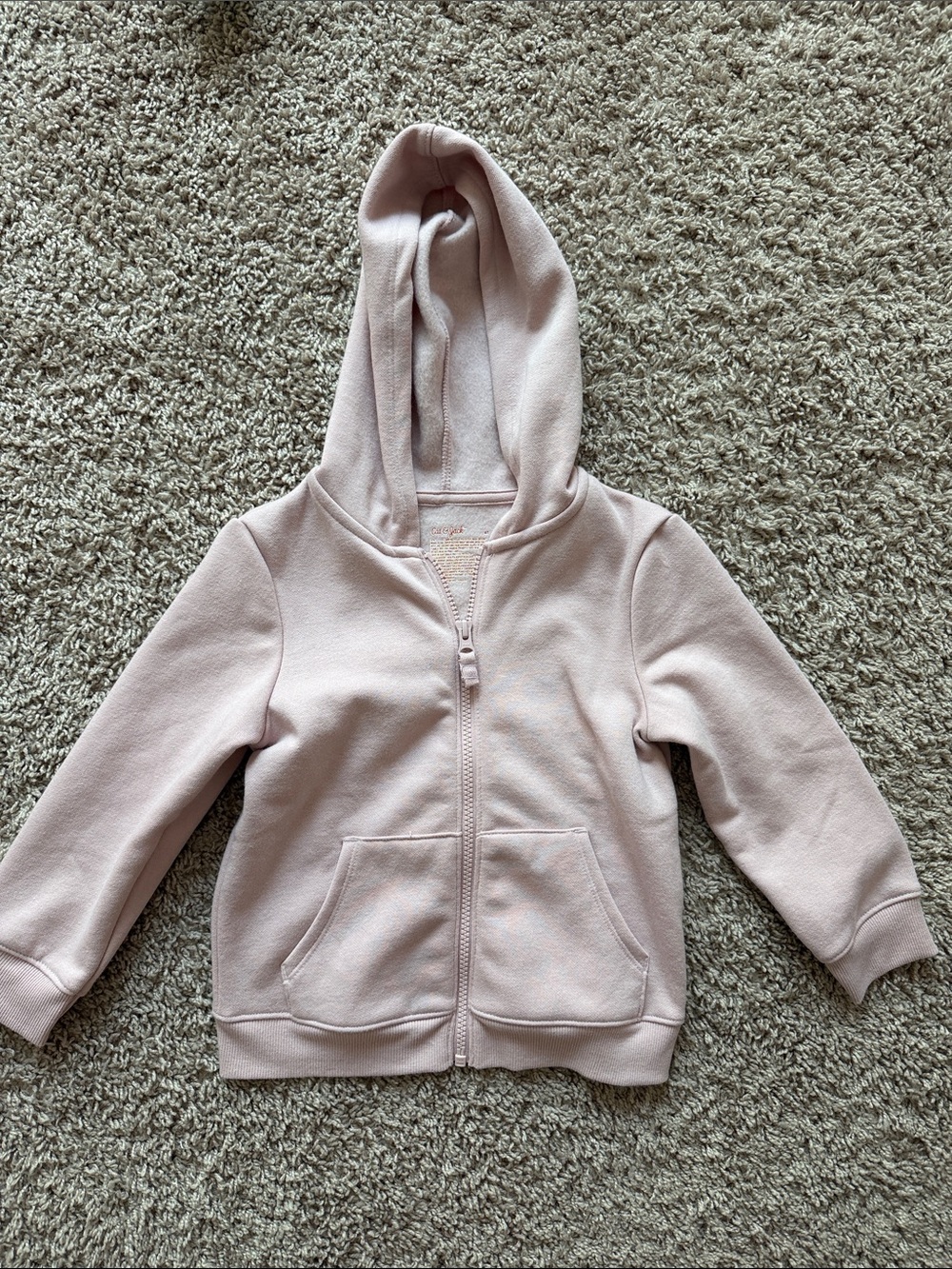 Cat & Jack Kids' Zip-Up Hooded Sweatshirt in Light Pink